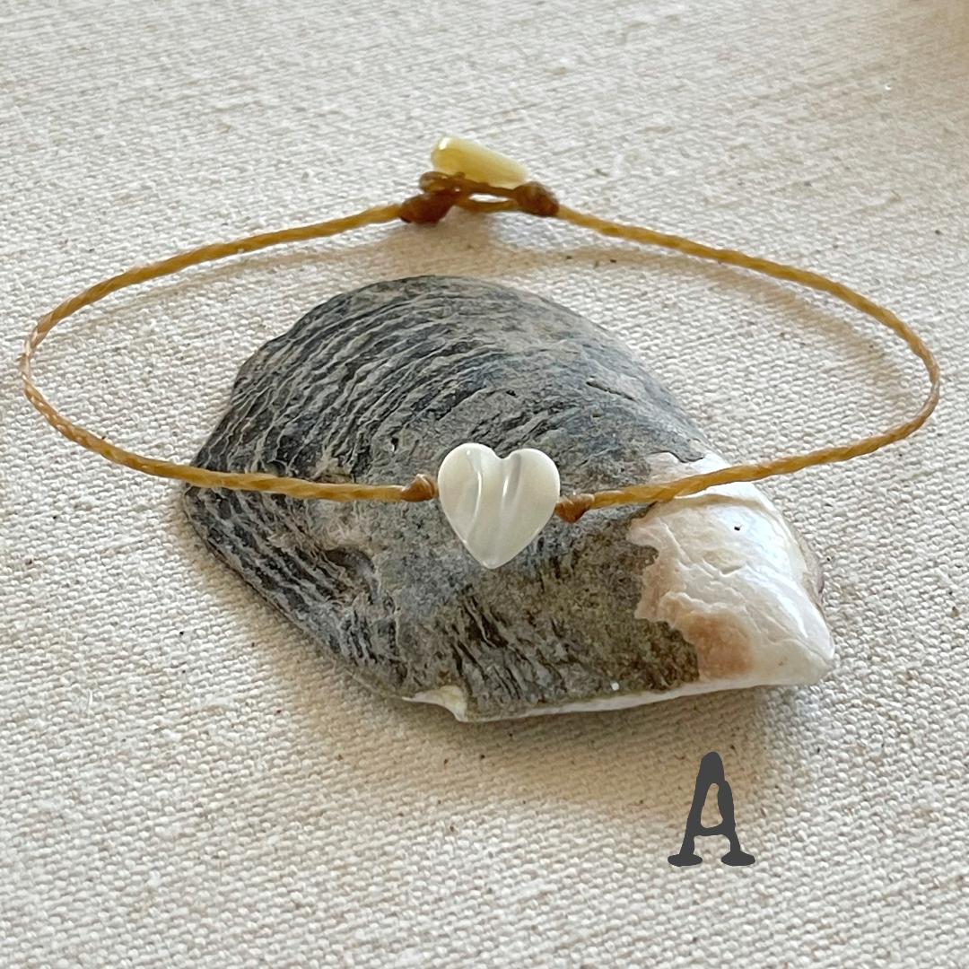 Mother of Pearl Heart Beach Anklet