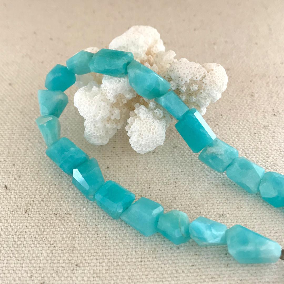 Amazonite Hoop Earrings