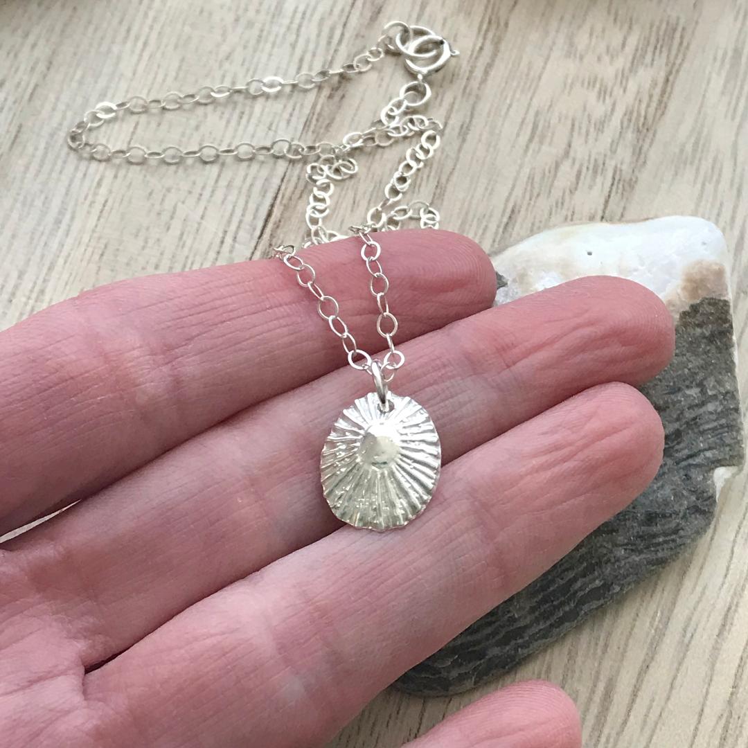 Fine Silver Limpet Shell Necklace