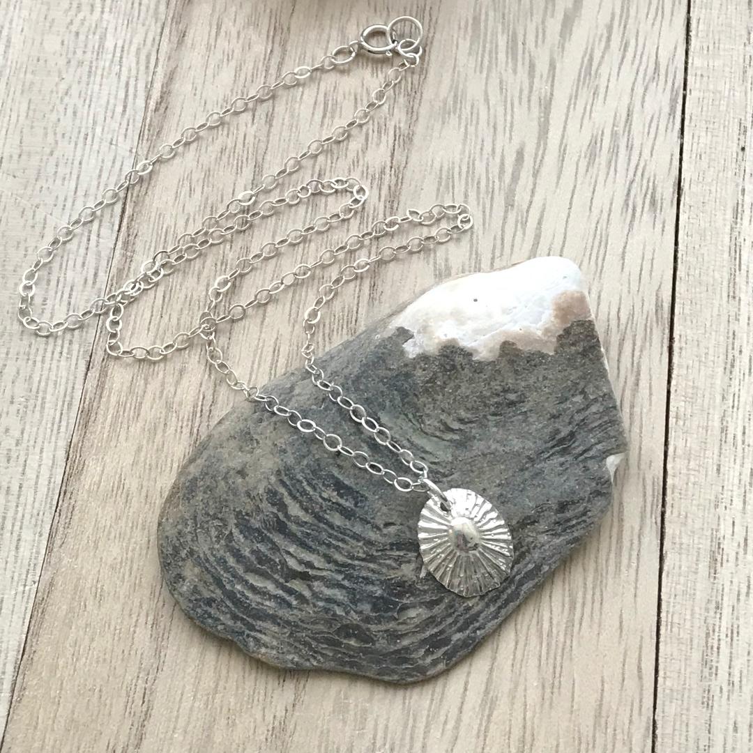 Fine Silver Limpet Shell Necklace