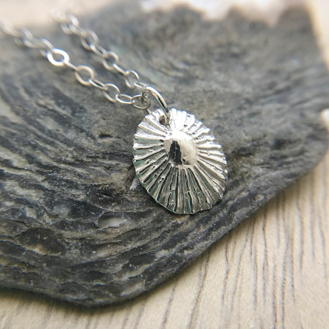 Fine Silver Limpet Shell Necklace