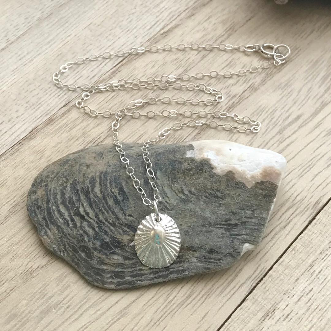 Fine Silver Limpet Shell Necklace
