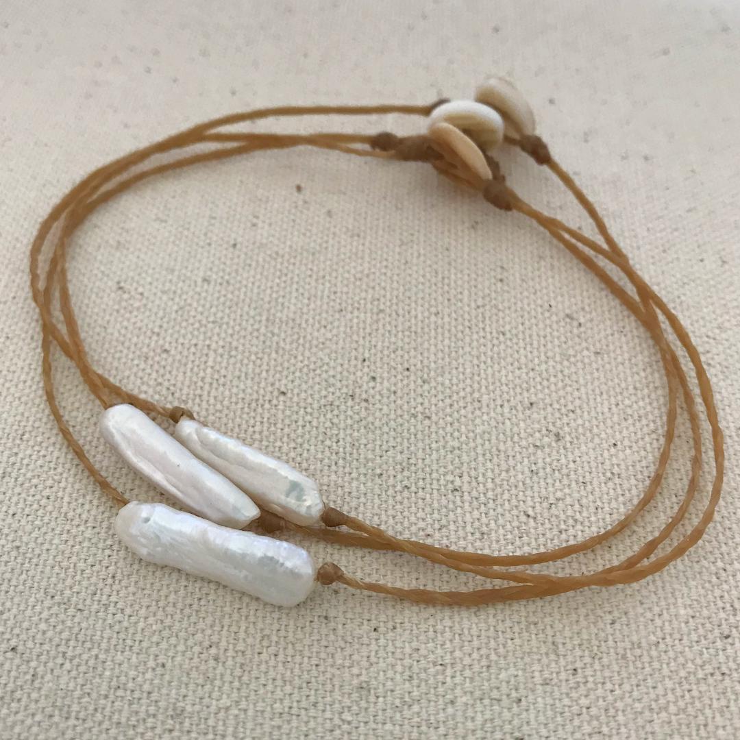 Braided Boho Pearl Beach Bracelet