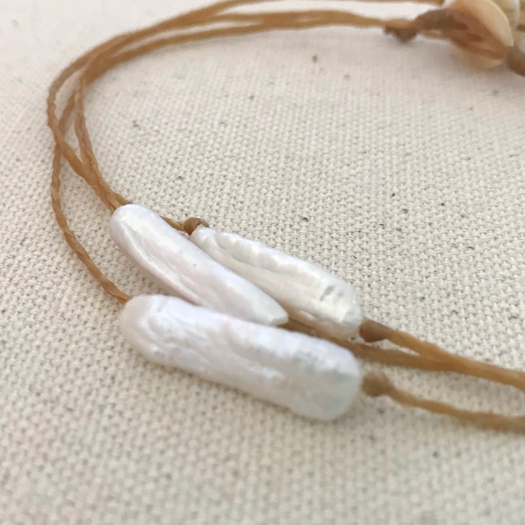 Braided Boho Pearl Beach Bracelet