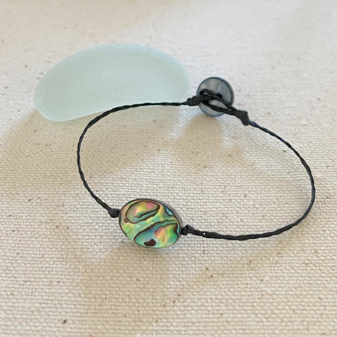 Oval Abalone Shell Anklet
