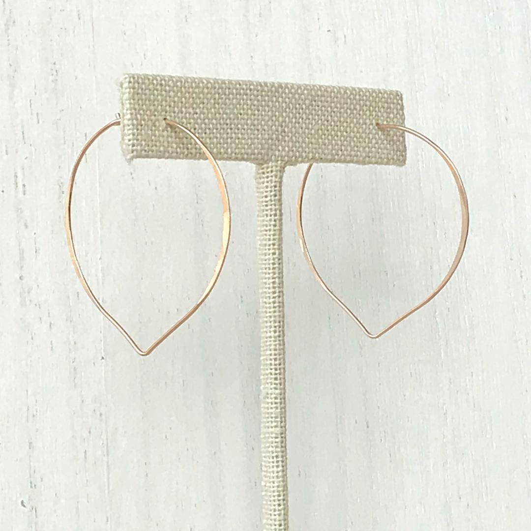 Lightweight Lotus Leaf Hoop Earrings
