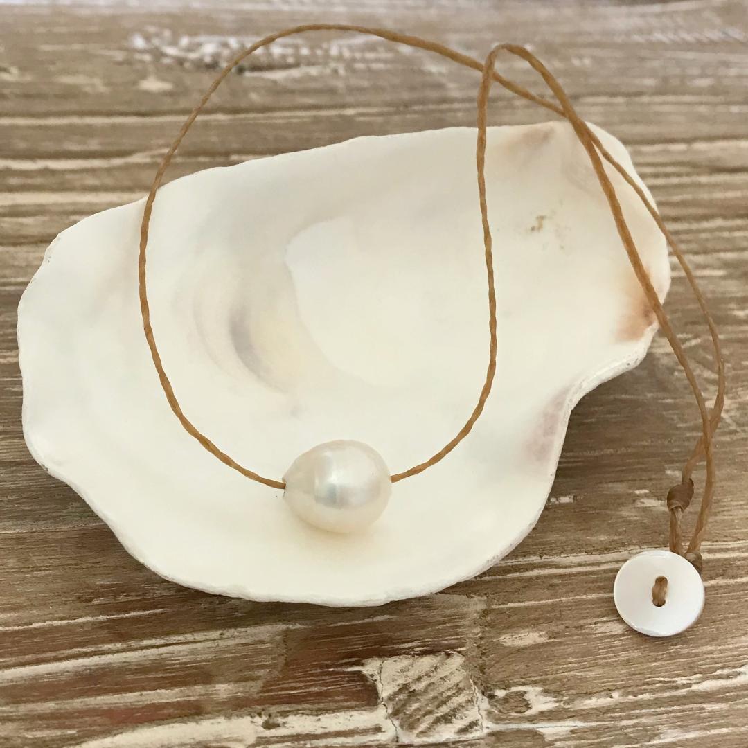 Tahitian Black Pearl Pendant Single Pearl Choker Necklace For Women –  myseapearl
